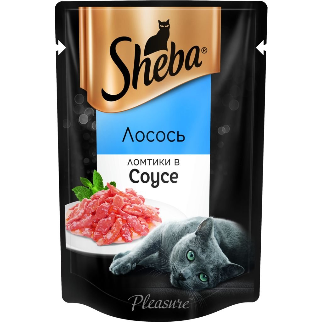 Корм Sheba д/взр.кош ломтики в соусе лосось 75г