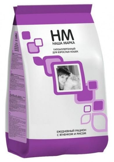 "НАША МАРКА" С/К Д/КОШЕК ГИПОАЛЛЕРГЕННЫЙ 400г (ЯГНЕНОК+РИС) 0525