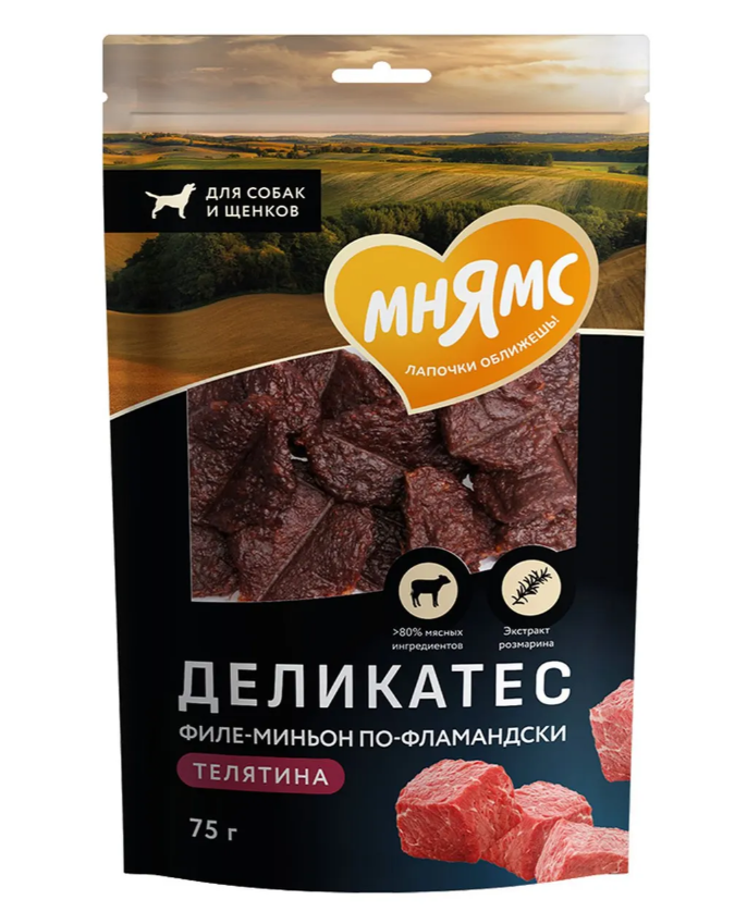 Мнямс Лакомство для собак "Филе миньон по-фламандски" 75 г