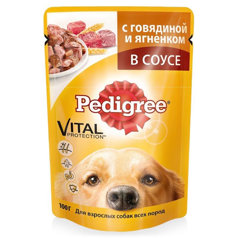 Педигри для взрослых собак с говядиной 85г