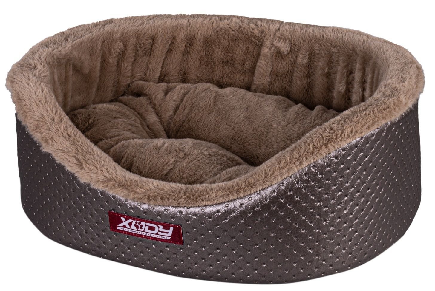 Лежак Премиум (Пунто) №0 коричневый/кофемолоко