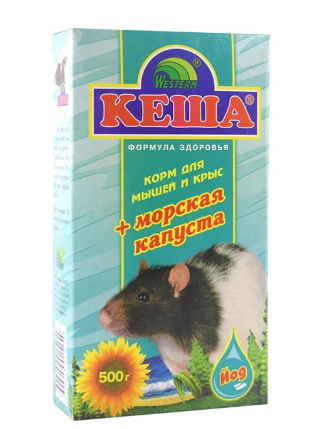 ЗЕРНОСМЕСЬ "КЕША" Д/МЫШЕЙ И КРЫС 500г (МОРСКАЯ КАПУСТА)