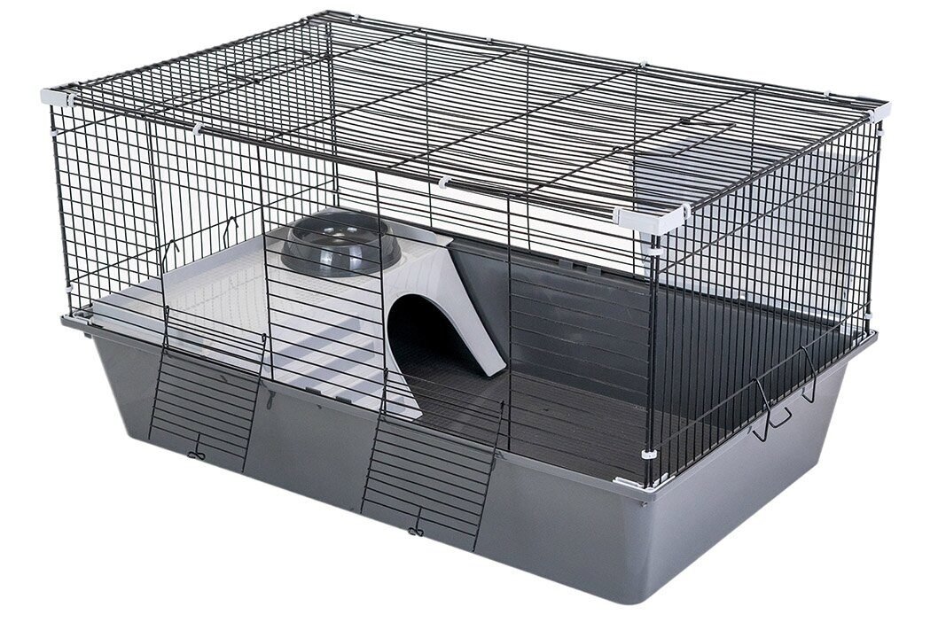 Дарэленд Клетка ШУША-1 для грызунов разборная 1 этаж, шаг прута 13мм, 78*48*h41 (укомплект.) сер-чер