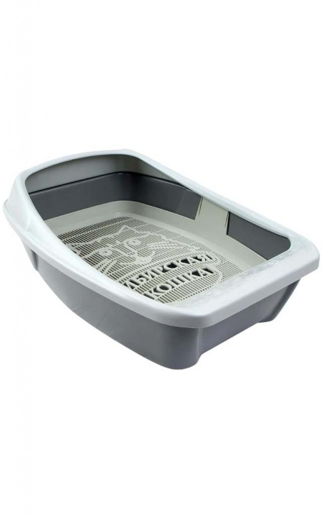 Туалет "Сибирская кошка" с бортиком д/кошек