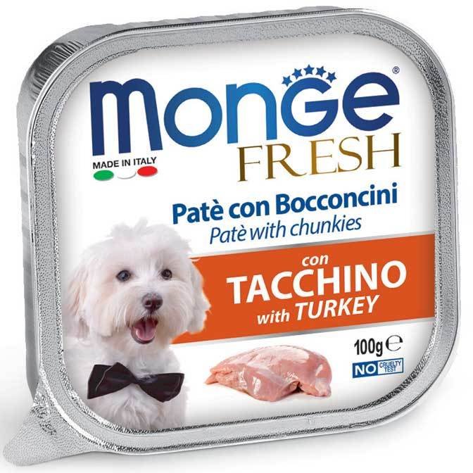 Влажный корм Monge Dog Fresh для собак, с уткой, консервы 100 г