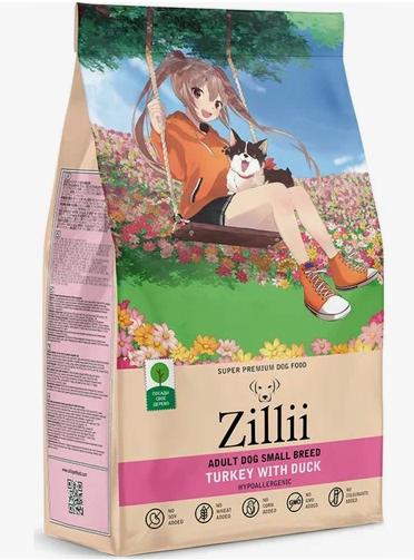 Зилли д/собак мелких пород индейка/утка 800гр
