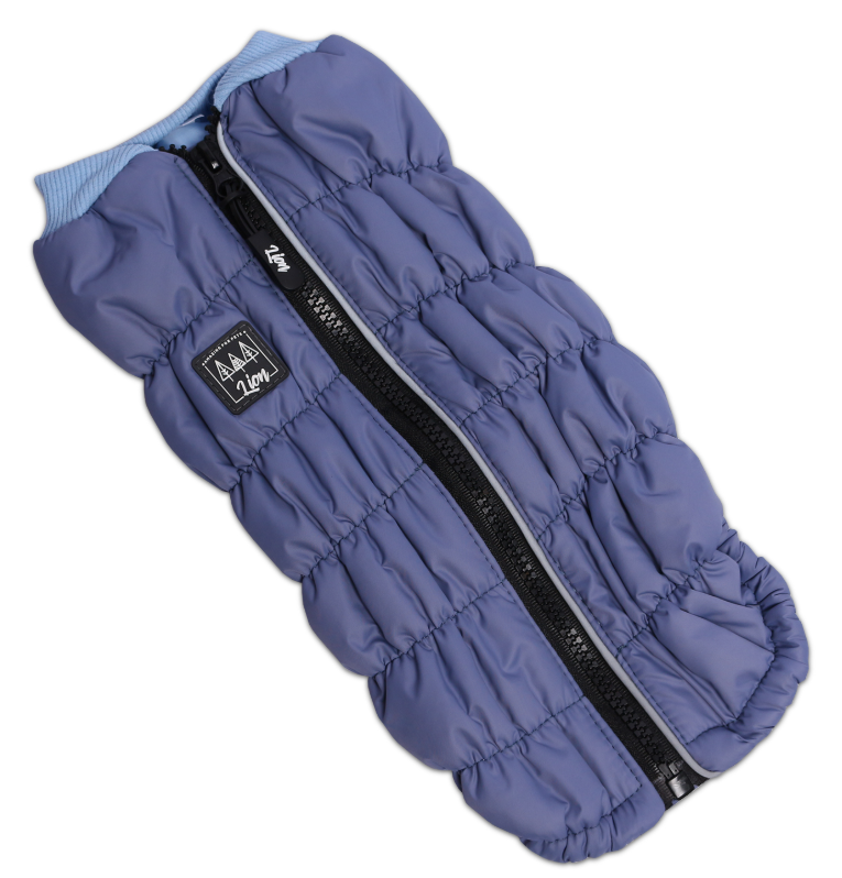 Жилетка для животных Lion, цвет: серо-голубой LMK-515 (на гладкой подкладке) (Размер L (Длина спинки