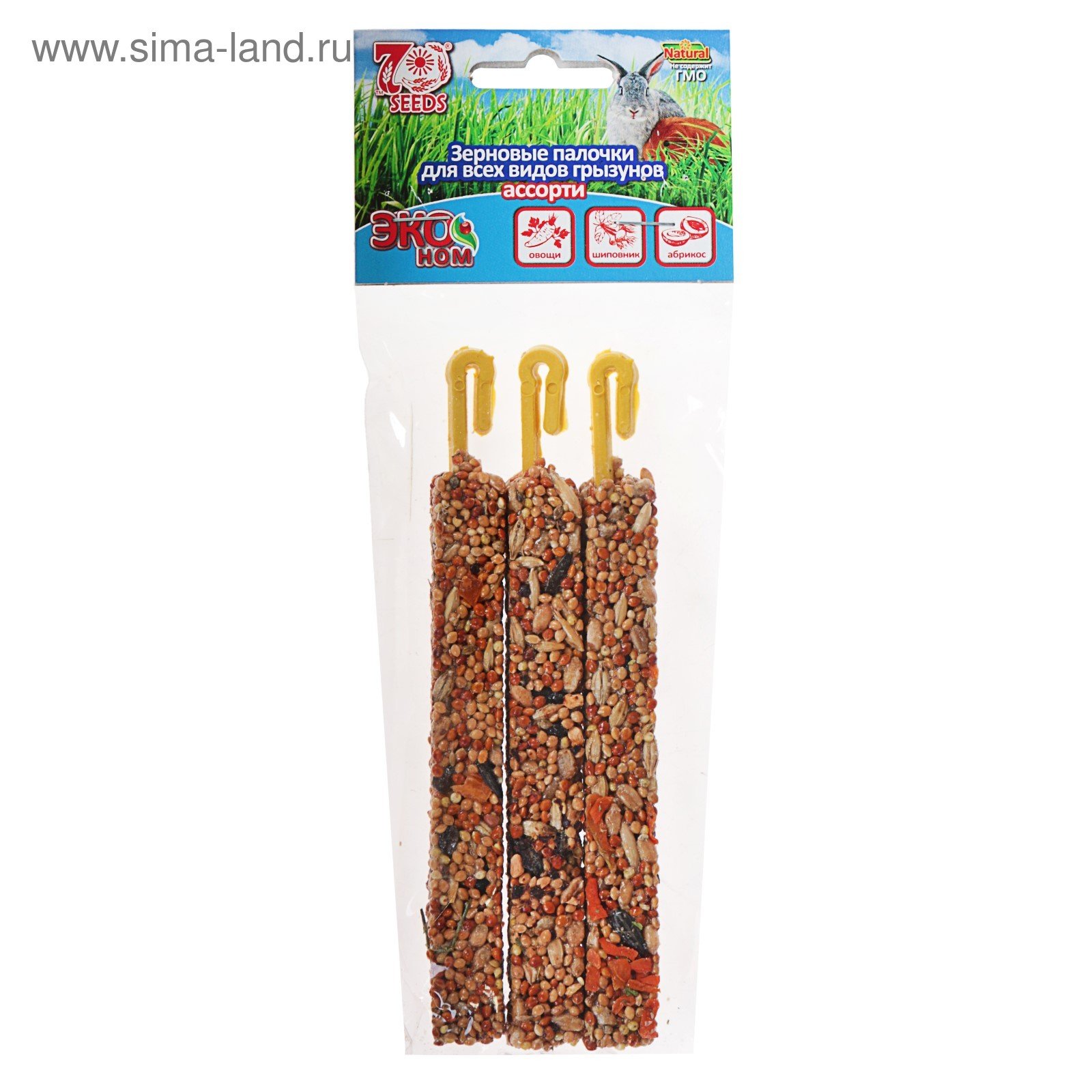 Эконом палочки д/грызунов овощи,шиповник,абрикос 3шт/уп