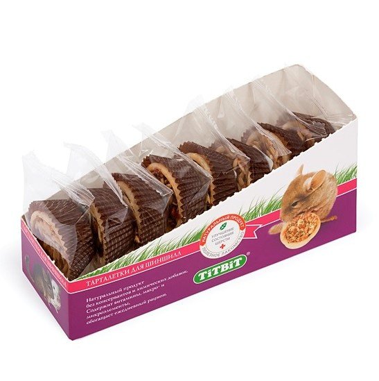 TiTBiT: тарталетки с клюквой и тыквой д/шиншилл 1шт