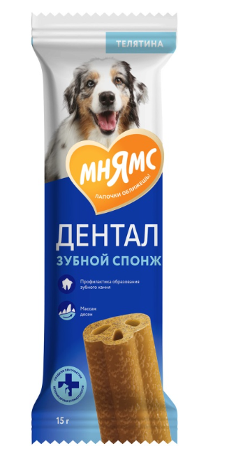 Лакомство Мнямс DENTAL для собак "Зубные спонжи" 15г