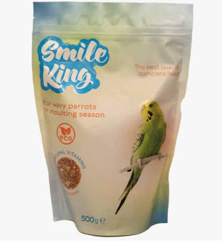 Корм для волнистых попугайчиков в период линьки Smile King 500г