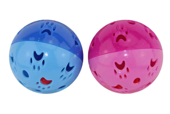 Мячик звенящий пластиковый 2шт (5см)