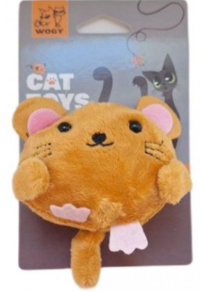 Игрушка WOGY д/кошек Мышка 11/6х8х4см, микс арт.2024-1323