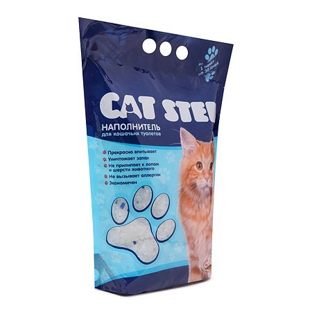 CAT STEP 3,8л Силикатгель Наполнитель д/кошачьих туалетов