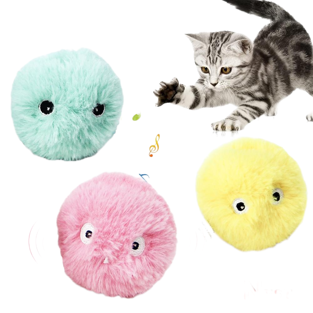 Игрушка д/кошек WOGY Шарик меховой поющий