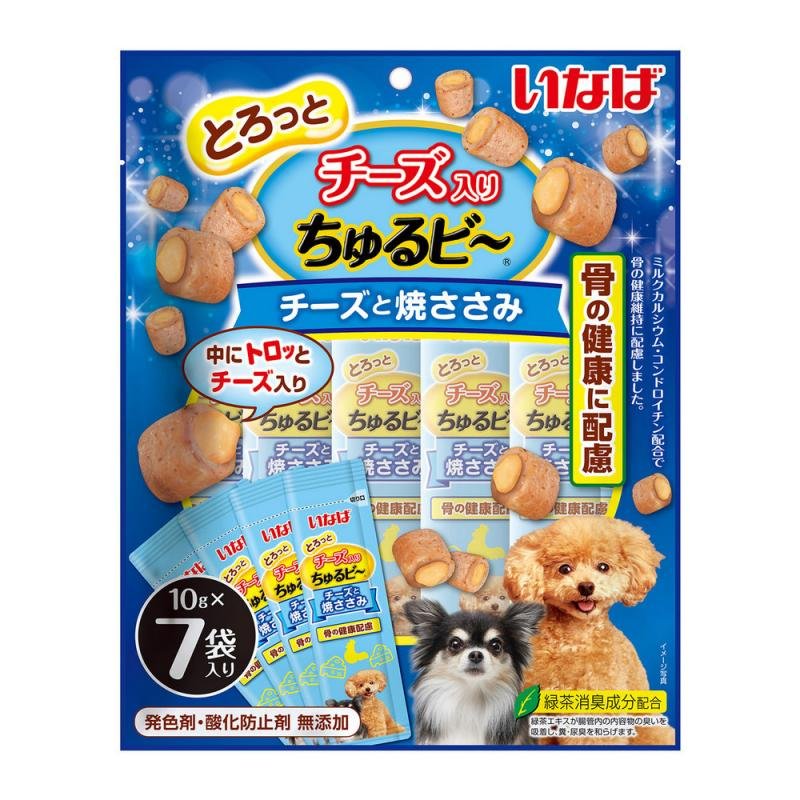 INABA Лакомство для собак Churu Bee Сhuzuri Запеченные трубочки Куриное филе с сыром для здоровья су