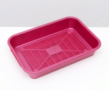 Туалет средний с сеткой 36*26*6,5 см перламутровый красный/фуксия