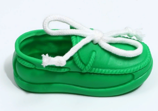 Игрушка с канатом "Мокасины" , 13см, зеленая 7471582