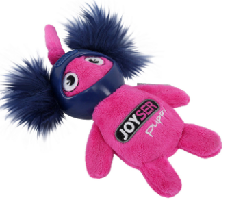 Игрушка для собак JOYSER Puppy Белка в резиновом шлеме S/Mрозовая 14см