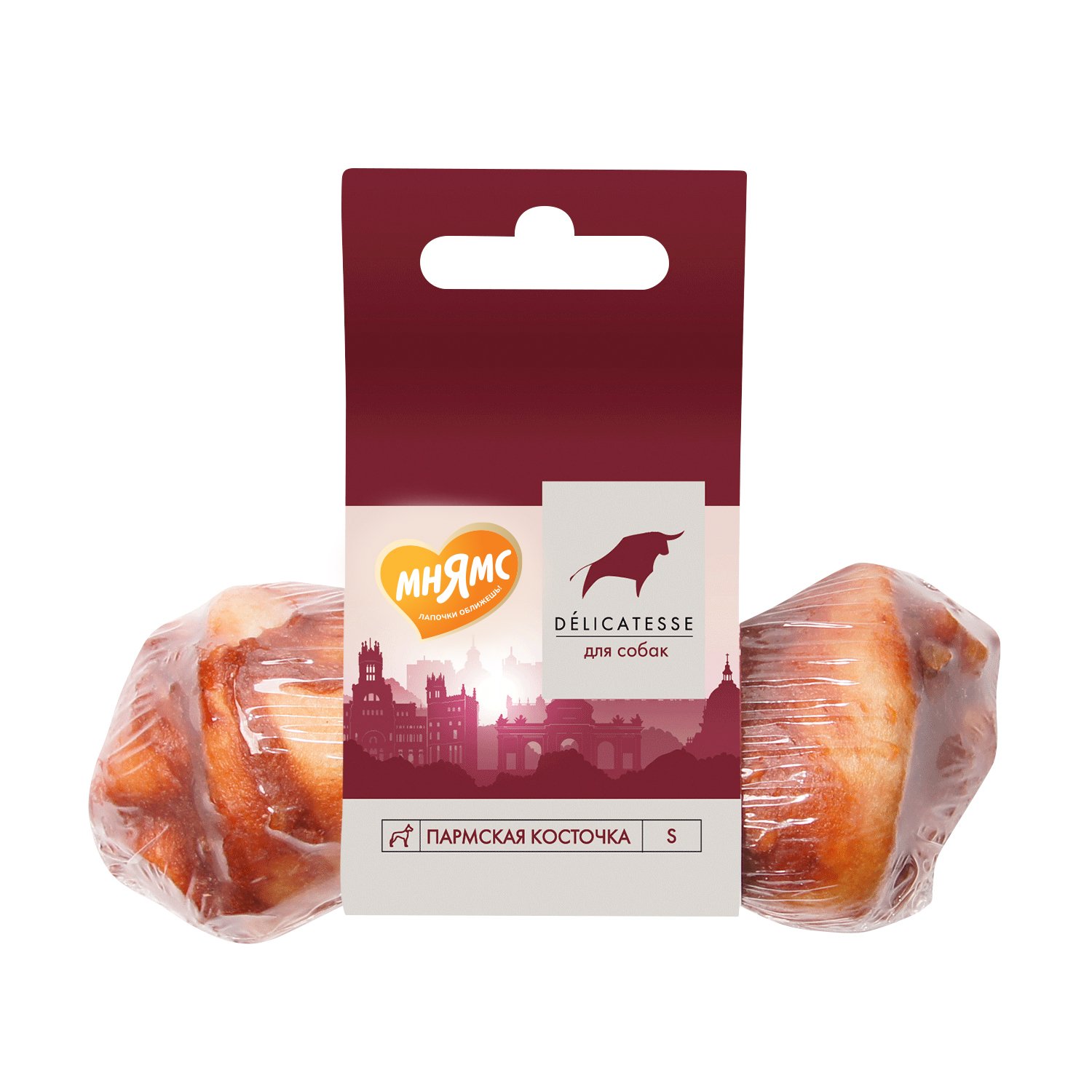 Лакомство Мнямс Пармская косточка для собак размер S 35 г