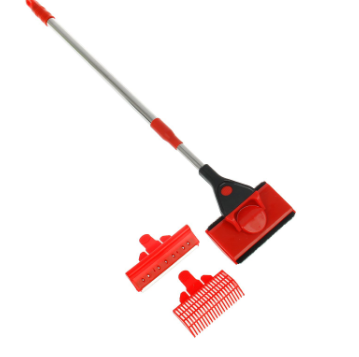 Аквариумный набор: скребок с лезвием, щетка, грабли для грунта, телескопическая ручка   1749254