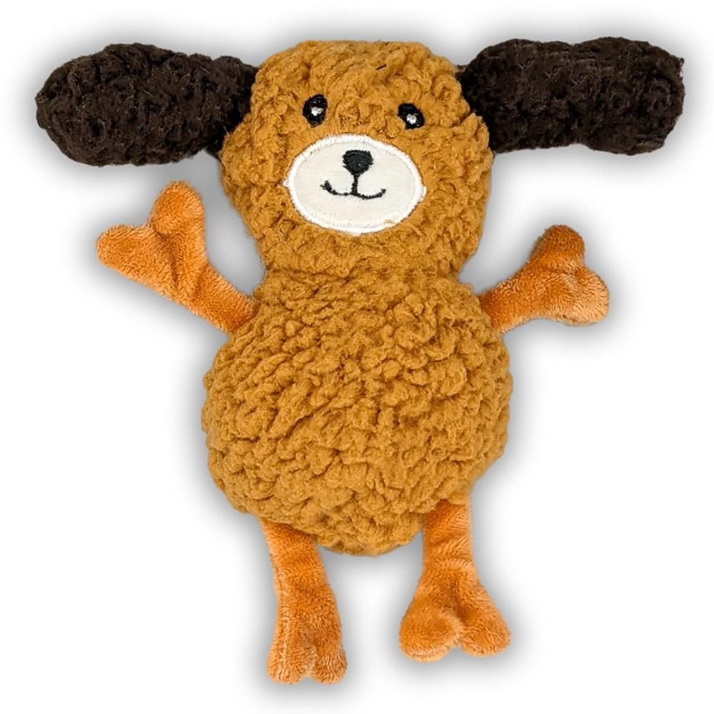 Игрушка AROMADOG Rescue для собак Собачка кругляш 14 см с пищалкой, рыжая