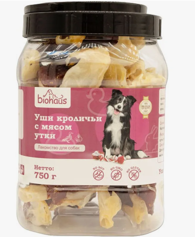Уши кроличьи с мясом Утки 1шт