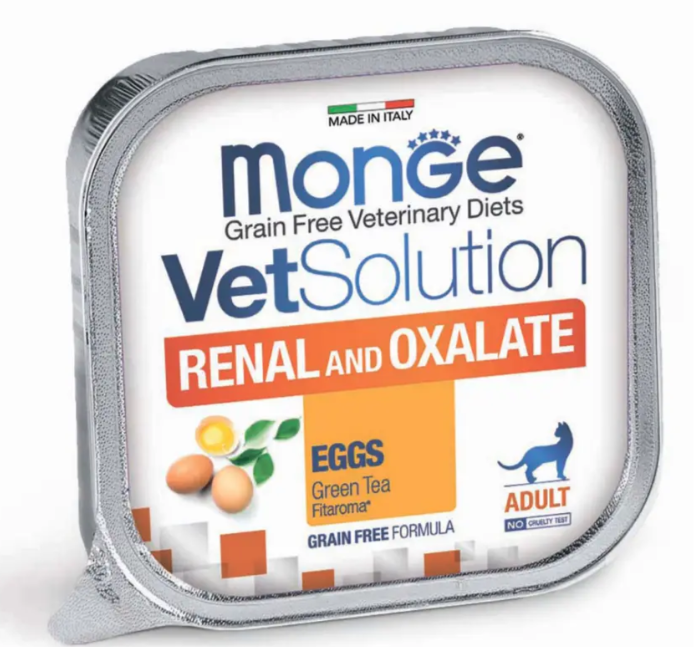 Диетический корм Monge VetSolution Cat Renal and Oxalate Ренал и Оксалат для кошек при ХПН и профила