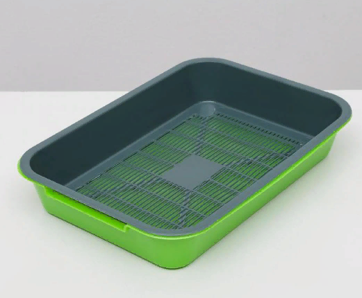 Туалет средний с сеткой 36*26*6,5 см серо/зеленый 6479294