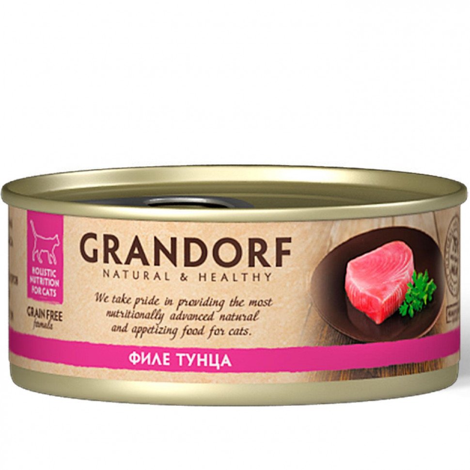 Консервы для кошек GRANDORF Филе тунца 70 гр.