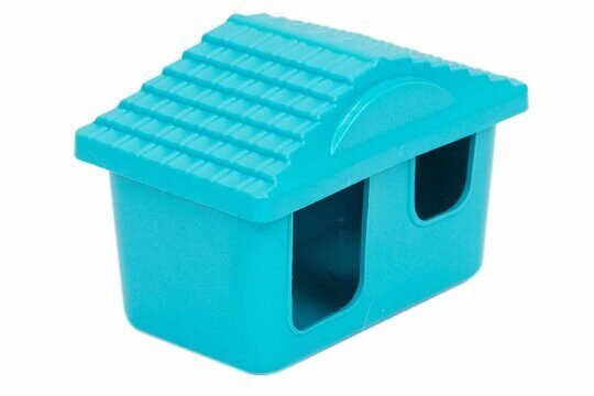 ZooM Домик для грызунов малый 7,5*11*7,5см (полипропилен) бирюзовый