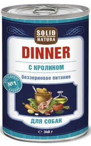 Solid Natura Dinner Ягненок влажный корм для собак жестяная банка 0,34 кг