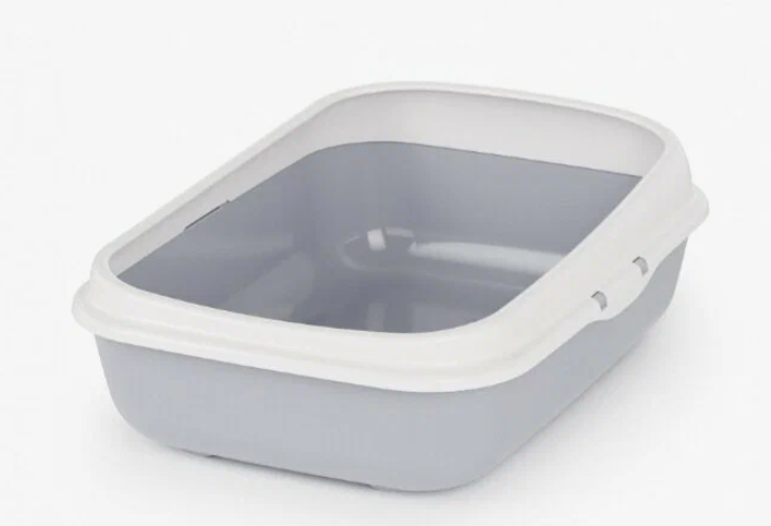 Лоток ALTA для кошек малый (с бортами) Бежевый,Серый