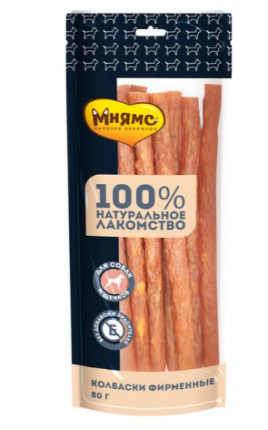 Лакомство Мнямс для собак Колбаски фирменные 80г