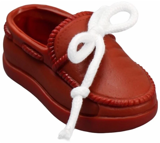 Игрушка с канатом "Мокасины" , 13см, красная 7471581