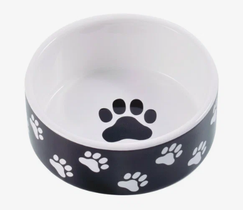 Миска Mr.Kranch для собак Лапки 300 мл серая