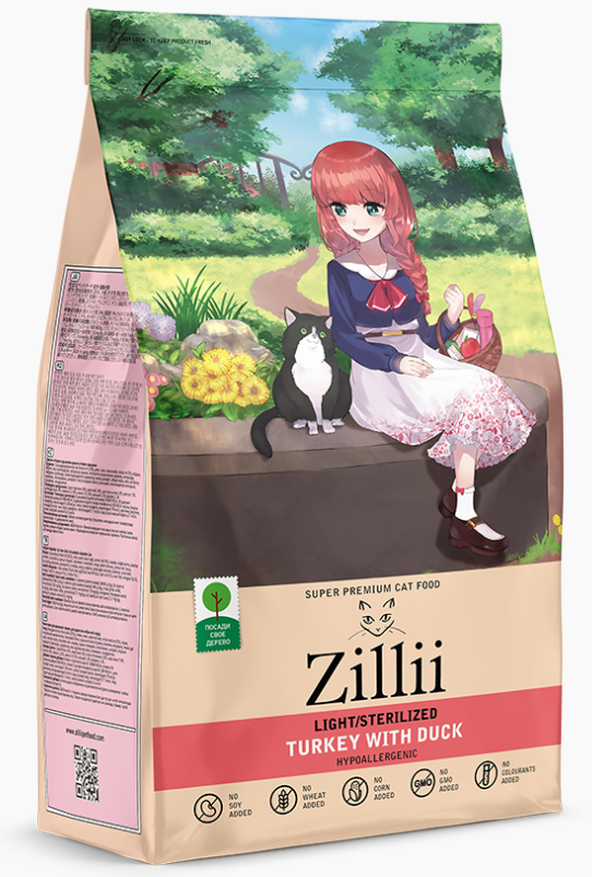 Зилли д/кош стерил Индейка с уткой 400гр