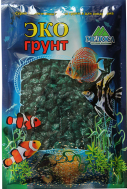 Грунт для аквариума "Мраморная крошка ИЗУМРУДНАЯ" 5-10 мм, 1 кг  2580931