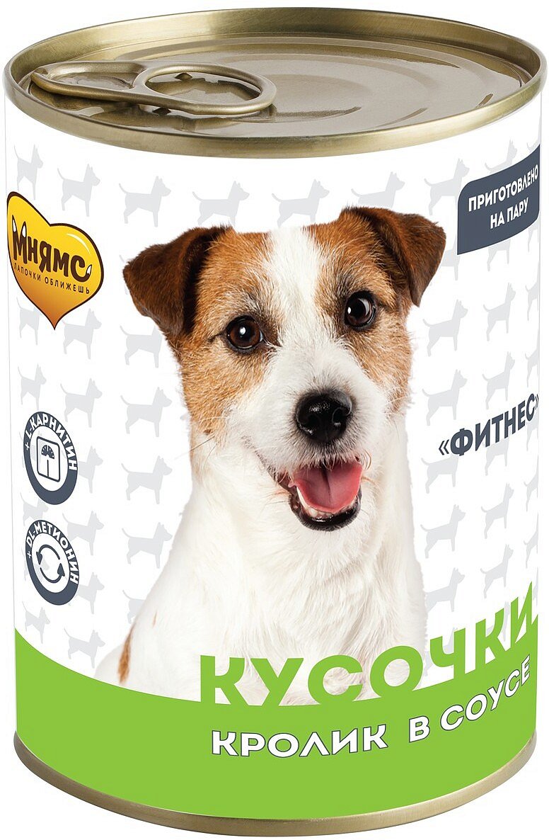 Мнямс Кусочки в соусе с кроликом для собак всех пород «ФИТНЕС» 400 г
