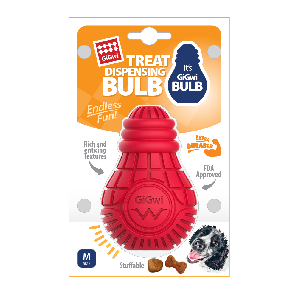 85026 Игрушка для собак Резиновая лампочка 10 см, серия BULB RUBBER, GiGwi