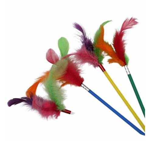 Дразнилка цветными с перьями
