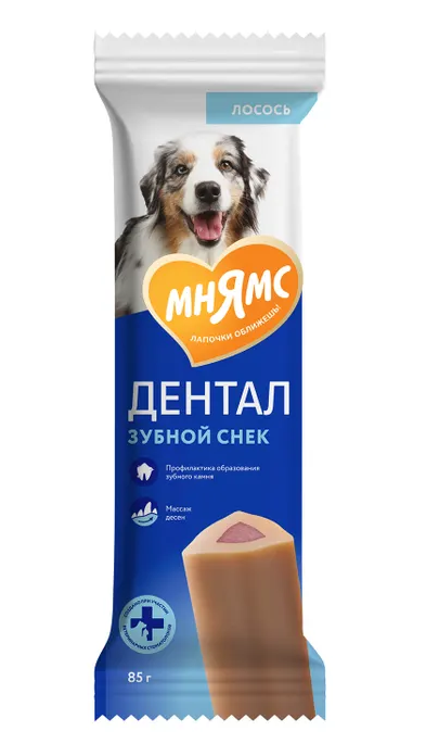 Лакомство Мнямс DENTAL для собак "Зубной снек" с лососем 85г