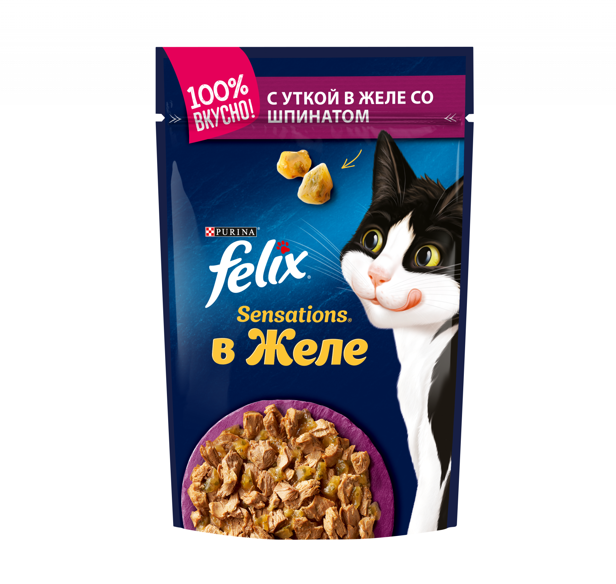 FELIX Sensations GiJ Утка&Шпинат 75г