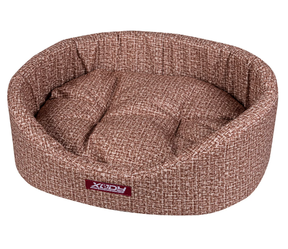 Лежак  Премиум №4 бежевый, рогожка