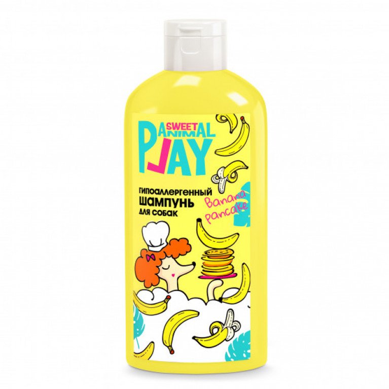ШАМПУНЬ "ANIMAL PLAY SWEET" Д/СОБАК БАНАНОВЫЙ ПАНКЕЙК 300мл ГИПОАЛЛЕРГЕННЫЙ