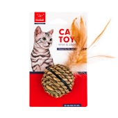 Игрушка NUNBELL д/кошек МЯЧИК с перьями 11\5 10920-0576