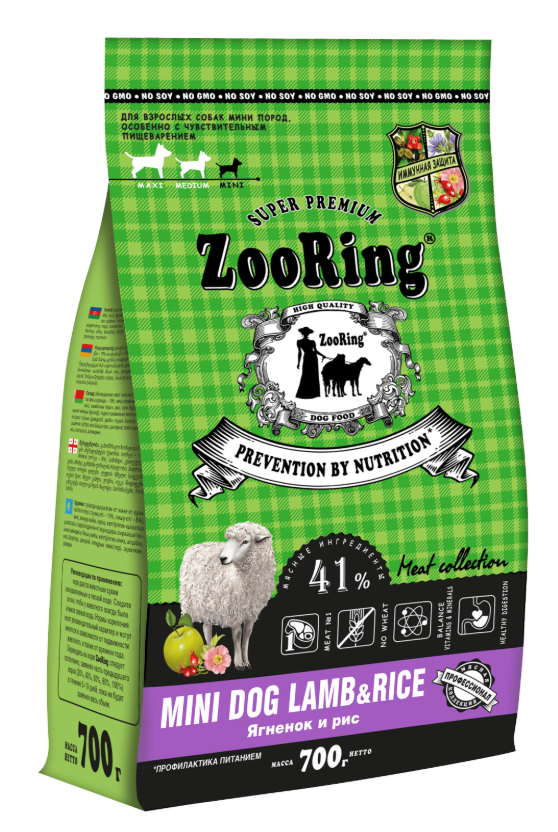 ZooRing Mini Dog Lamb&Rice Ягненок и рис 700 гр