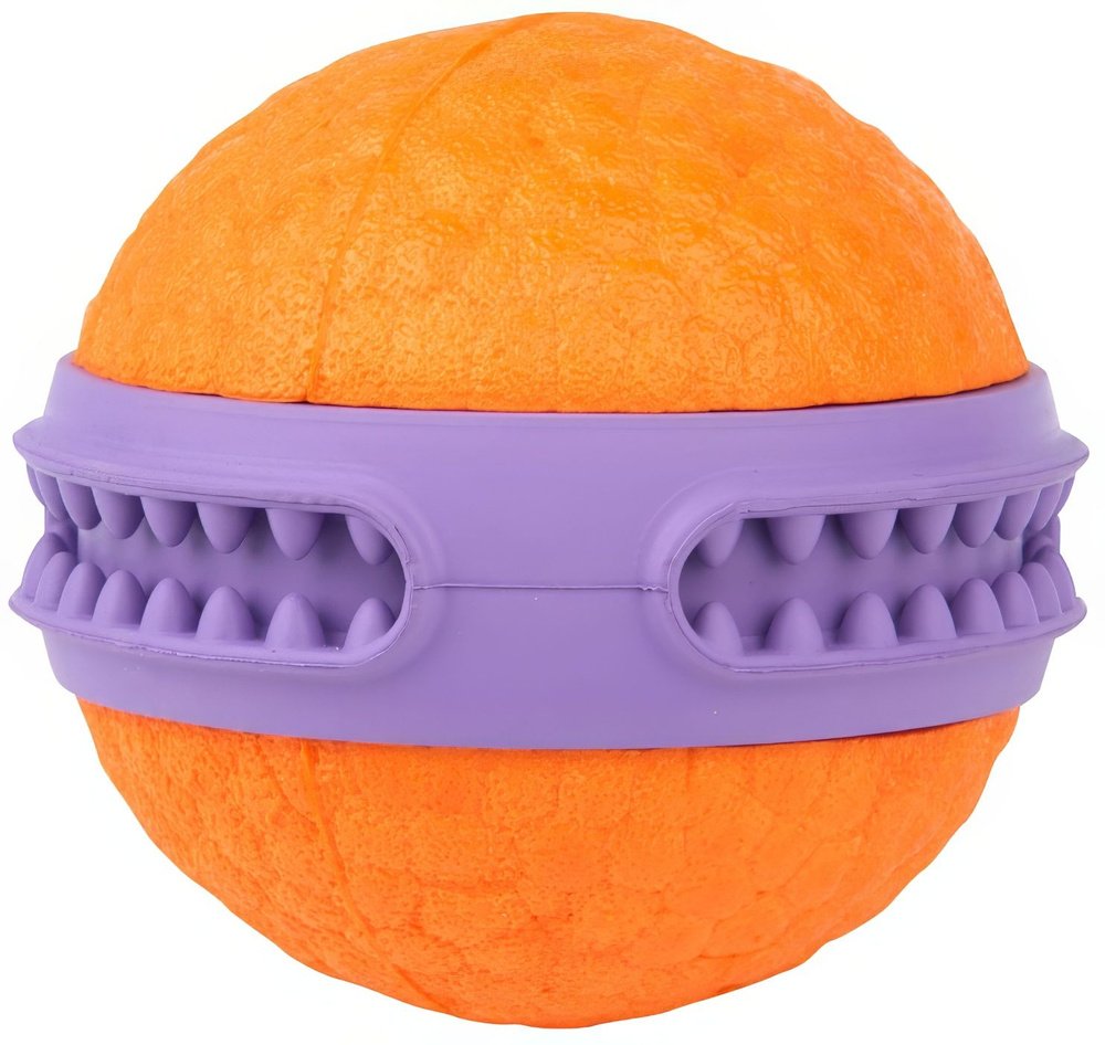 Игрушка Mr.Kranch для собак мяч Зубастик диаметр 6 см фиолетовая