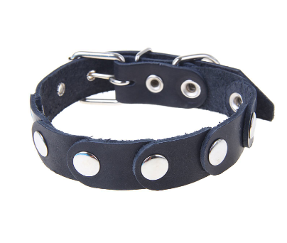 Ошейник кожаный чешуйчатый 50 х 2,5 см, микс цветов 1173256