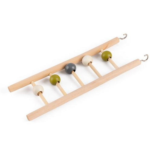 Лестница WOGY д/птиц 38х9.5см с бусинками d=1.5см арт.2024-6340 Код273868